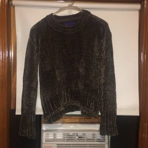 dark brown chenille sweater